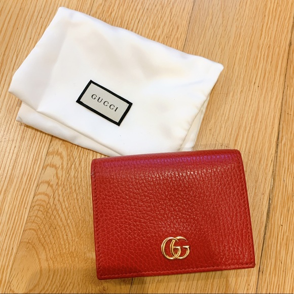 gucci leather card case wallet